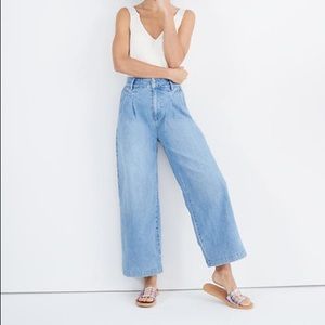 Madewell Pleated Wide-Leg Jeans